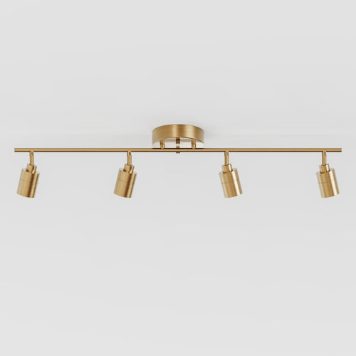 Vidalite Modern LED Track Light Kit, 7W Four Bulb With Rotating Heads, 3000K Modern Interior